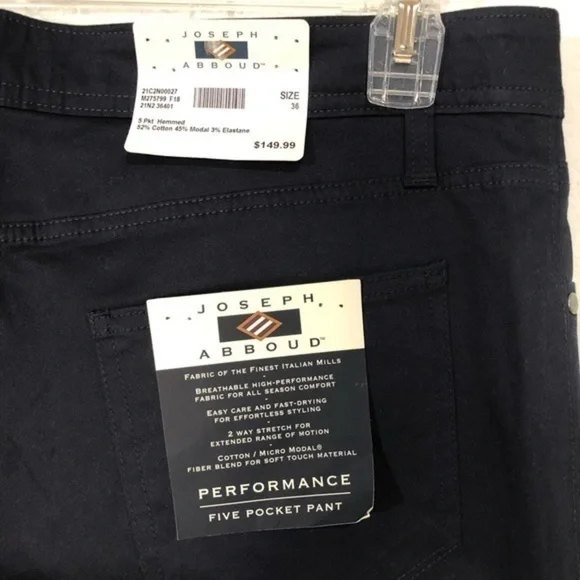 Joseph AbboudNavyPerformance Five Pocket Pant36 Regular NWT